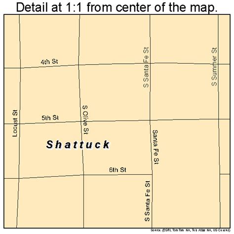 Shattuck Oklahoma Street Map 4066750