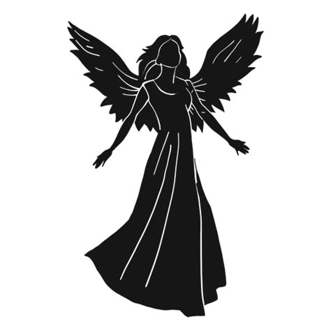 Female angel silhouette - Transparent PNG & SVG vector file