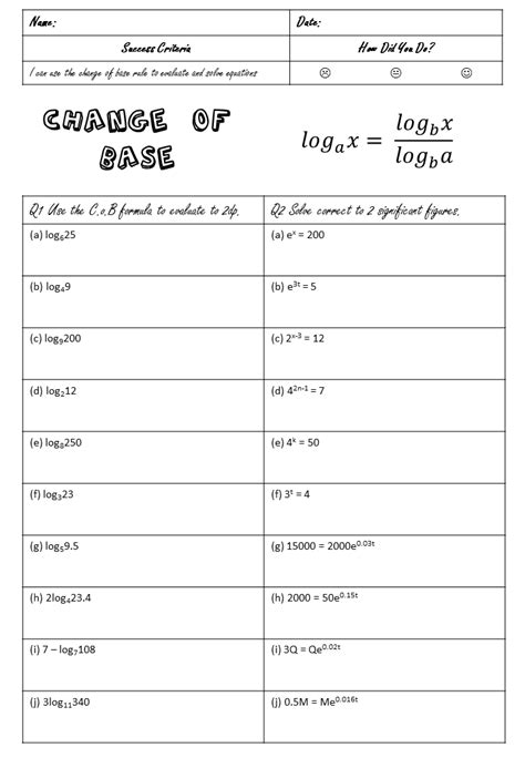 Logarithm Worksheet With Answers Pdf – Thekidsworksheet