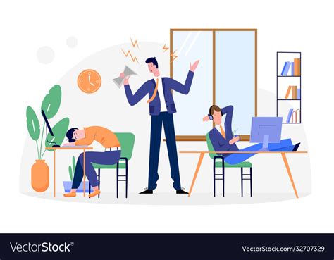 Lazy business people cartoon Royalty Free Vector Image