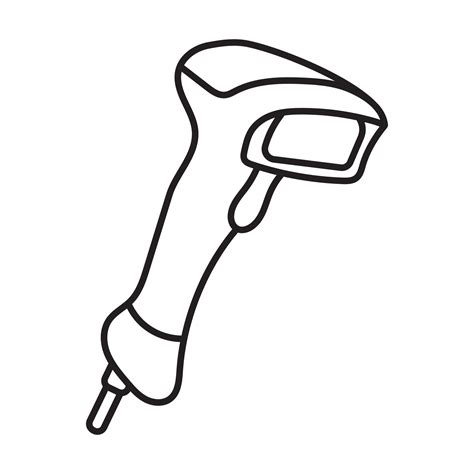 Handheld barcode scanner line art icon for apps and websites 13569133 ...