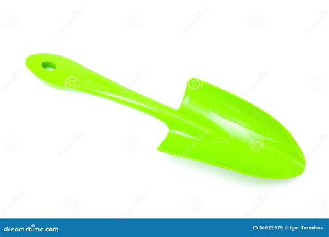 Plastic gardening trowel stock image. Image of green - 84023579