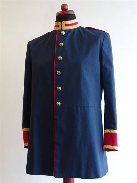 Prussian Uniform Jacket Blue Red With Red Piping and Gold - Etsy