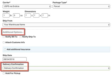 Ordoro - How to add USPS Delivery Confirmation or Tracking