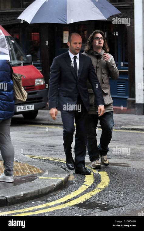 Jason Statham filming scenes for his new film 'Hummingbird' in Soho London England - 20.04.12 ...