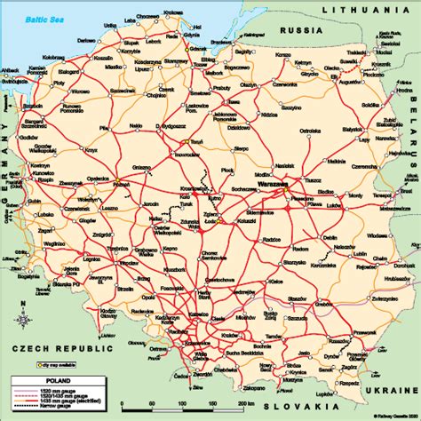 Poland - country map | Country profile | Railway Gazette International