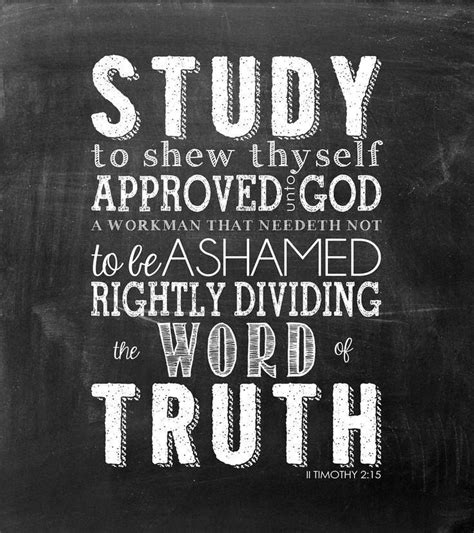 Bible Verse About Study To Show Thyself Approved - Study Poster