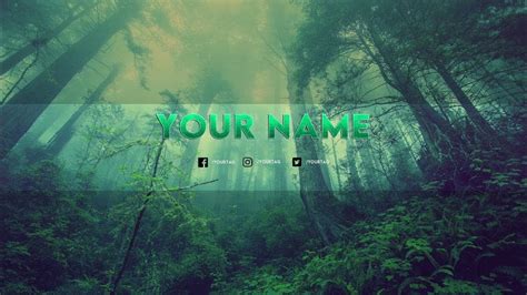 Nature YouTube Banner Template - Photoshop Template [FREE DOWNLOAD ...