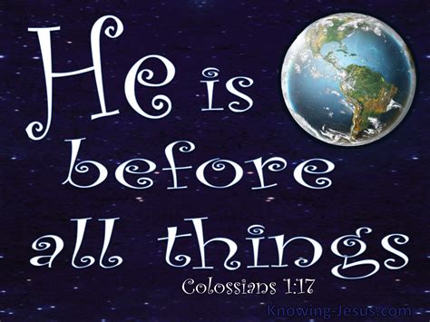 What Does Colossians 1:17 Mean?