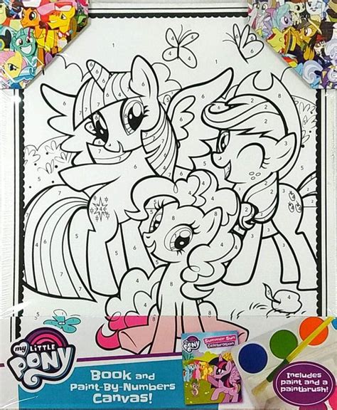 My Little Pony: Book And Paint-By-Numbers Canvas! - BookXcess Online