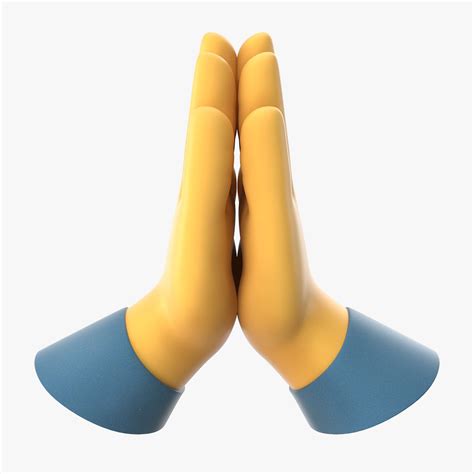 Folded Hands Emoji 3D Model $19 - .3ds .blend .c4d .fbx .max .ma .lxo ...