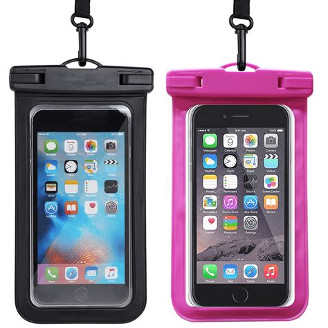 Waterproof Phone Pouch, 2 Pack Waterproof Phone Case, Transparent PVC ...