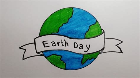 How to draw Earth Day easy | Happy Earth Day drawing poster step by step | How to draw save ...