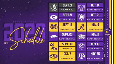 LSU football releases complete 2023 schedule | Local Sports News ...