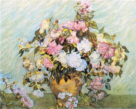 Vase with Roses - Vincent van Gogh Paintings