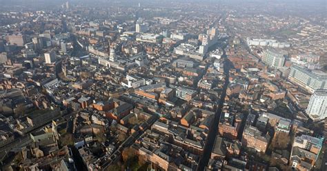 The city has changed a lot over the decades. | Nottingham city centre, Aerial, Aerial photograph