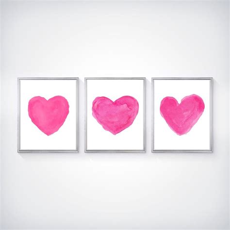 Hot Pink Wall Art for Girls Room Set of 3 Girls Hot Pink - Etsy