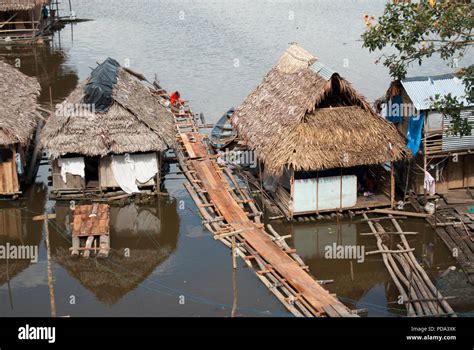 Traditional house on the Amazon river in Iquitos, Peru Stock Photo - Alamy