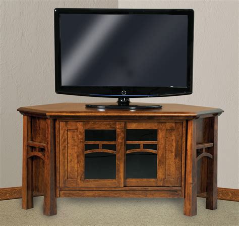 Artesa Corner TV Stand | Amish Solid Wood Corner Stands | Kvadro Furniture