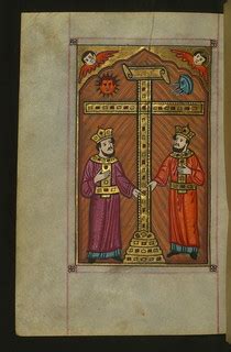Hymnal, Two Kings flanking a jeweled cross, Walters Manusc… | Flickr
