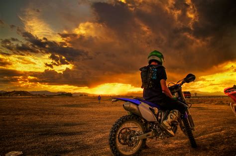 Free download | HD wallpaper: photo of man riding motocross dirt bike under nimbus clouds, Dirt ...