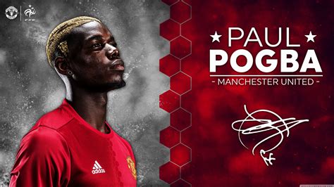 Paul Pogba Signature Man United FC High Quality Wallpaper | Azhan.co