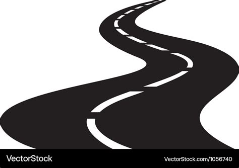 Winding road Royalty Free Vector Image - VectorStock