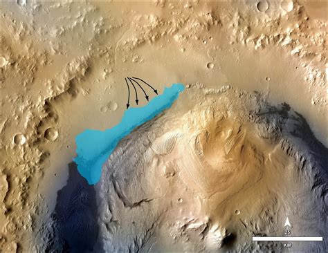 Areology: Possible Ancient Lake in Gale Crater