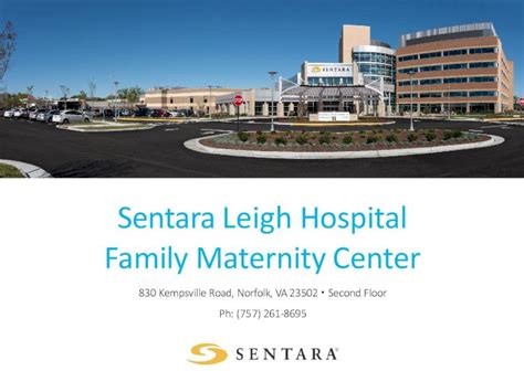 (PDF) Sentara Leigh Hospital Family MaternityCenter€¦ · Sentara Leigh Hospital Family ...