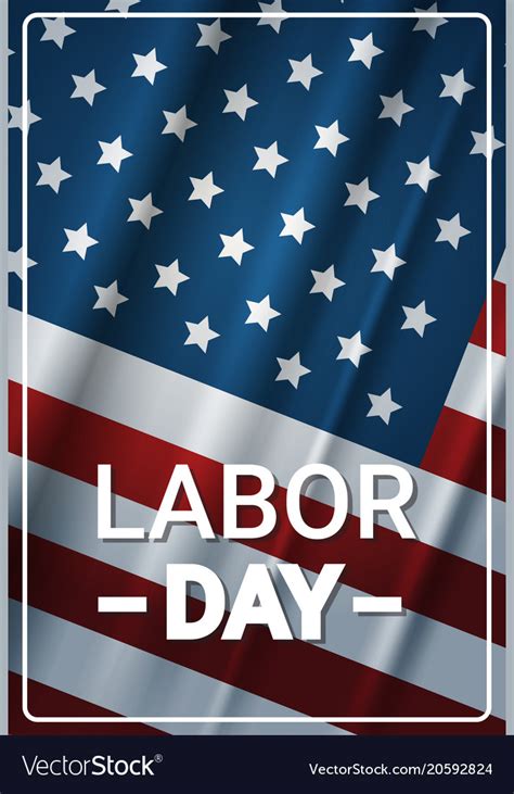 Happy labor day background with usa flag holiday Vector Image