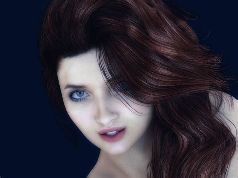 Digital 3d animation, painting, drawing art, red hair, hd, wallpaper