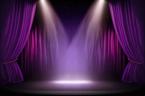 Purple Stage Curtains