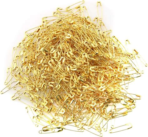 Amazon.com: ZMSNTGS Mini Safety Pin 500PCS Gold 19mm Tiny Metal ...