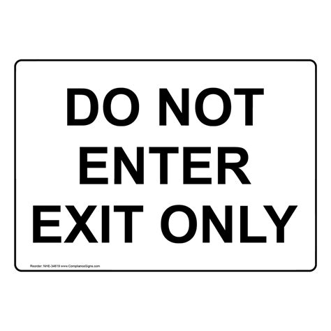 Do Not Exit Sign Printable