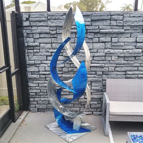 Tempest Large Blue Sculpture by Dustin Miller