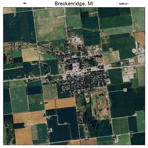 Aerial Photography Map of Breckenridge, MI Michigan