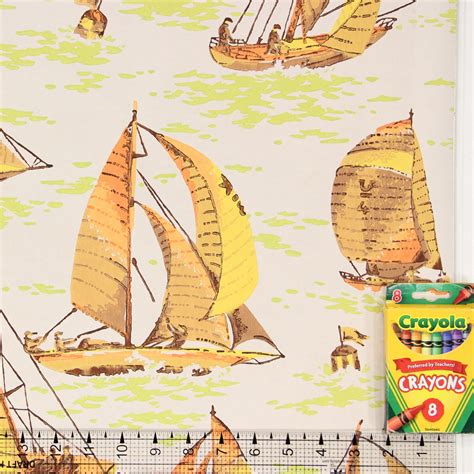 1960s Vintage Wallpaper Sailboats - Rosie's Vintage Wallpaper