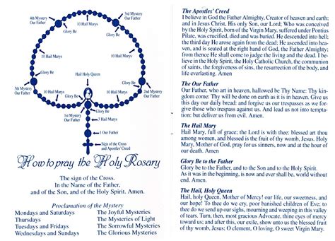 How To Pray The Rosary Printable Booklet