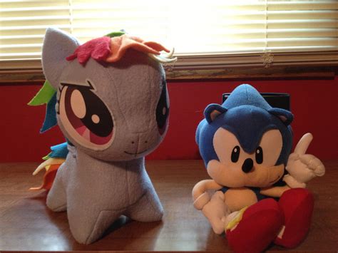 Sonic and Rainbow Dash Plushies by MrCTeddy on deviantART