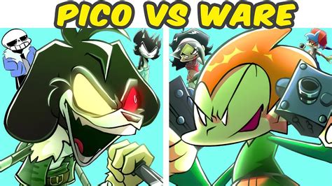 Friday Night Funkin' Pico VS Ware V1 + Cutscene (FNF MOD) (Nene,BF ...