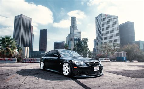 BMW M5 E60 Car Wheels Tuning City wallpaper | 1680x1050 | #16199