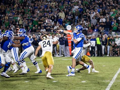 Report: Duke football quarterback Riley Leonard to miss 'extended ...