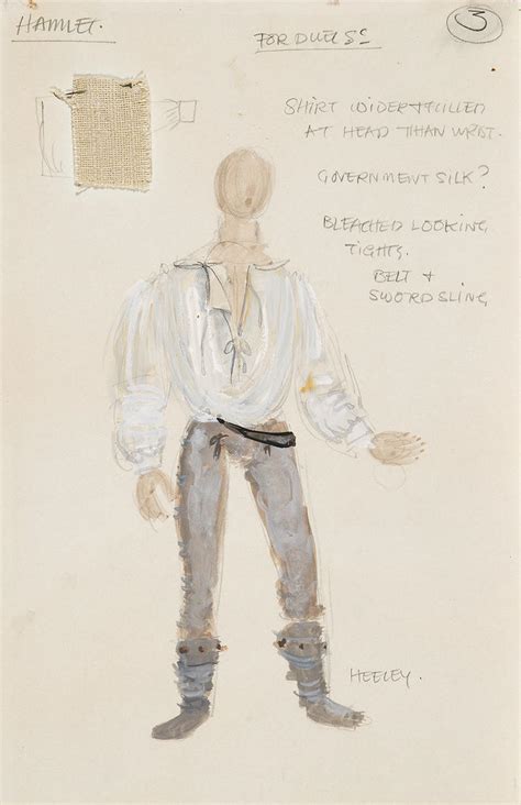 Costume design for Hamlet (Duel) in Hamlet - McNay Art Museum