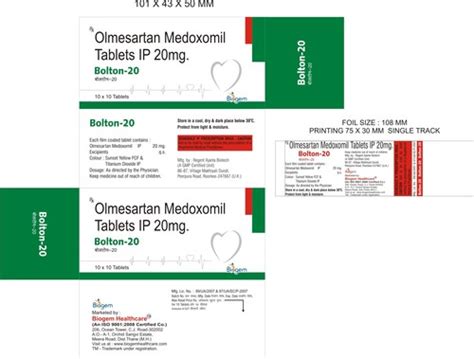 OLMESARTAN MEDOXOMIL - OLMESARTAN MEDOXOMIL Manufacturer, Trading Company & Wholesaler, Jaipur ...