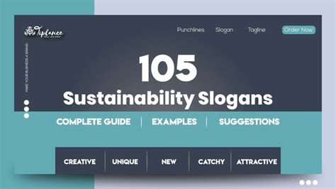 105+ Creative Sustainability Slogans Taglines & Ideas - Tiplance