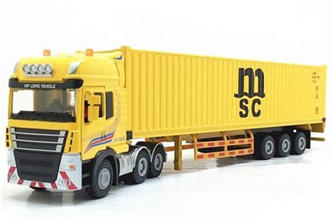 Yellow 1:50 Scale MSC Kids Diecast Semi Truck Toy [NT01T698 ...