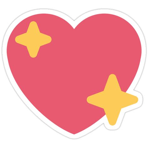 "sparkling star heart emoji" Stickers by Winkham | Redbubble