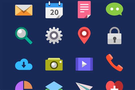 20 Free High-Quality Flat Design Icon Sets - WebFX