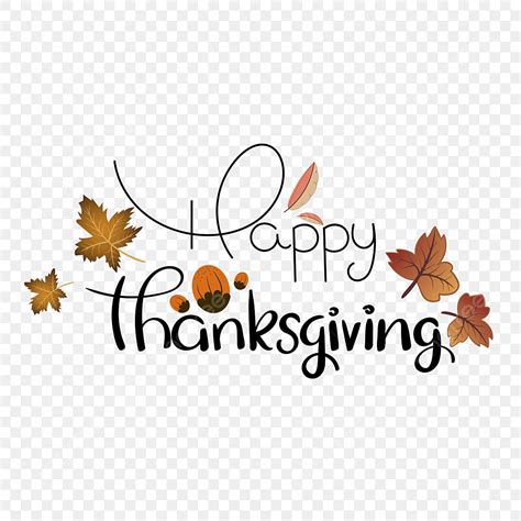 Happy Thanksgiving Text Vector PNG Images, Happy Thanksgiving ...