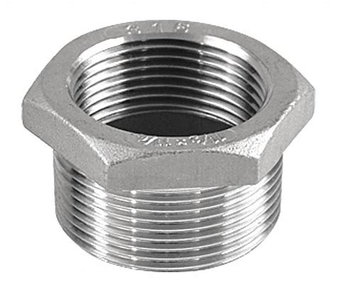 GRAINGER APPROVED Reducción Hexagonal, MNPT x HNPT, 1-1/2" x 1/4" Tamaño de Tubería (Acople de ...